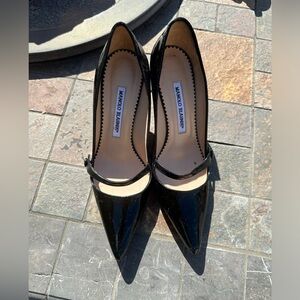 Manolo Blahnik patent leather pumps
